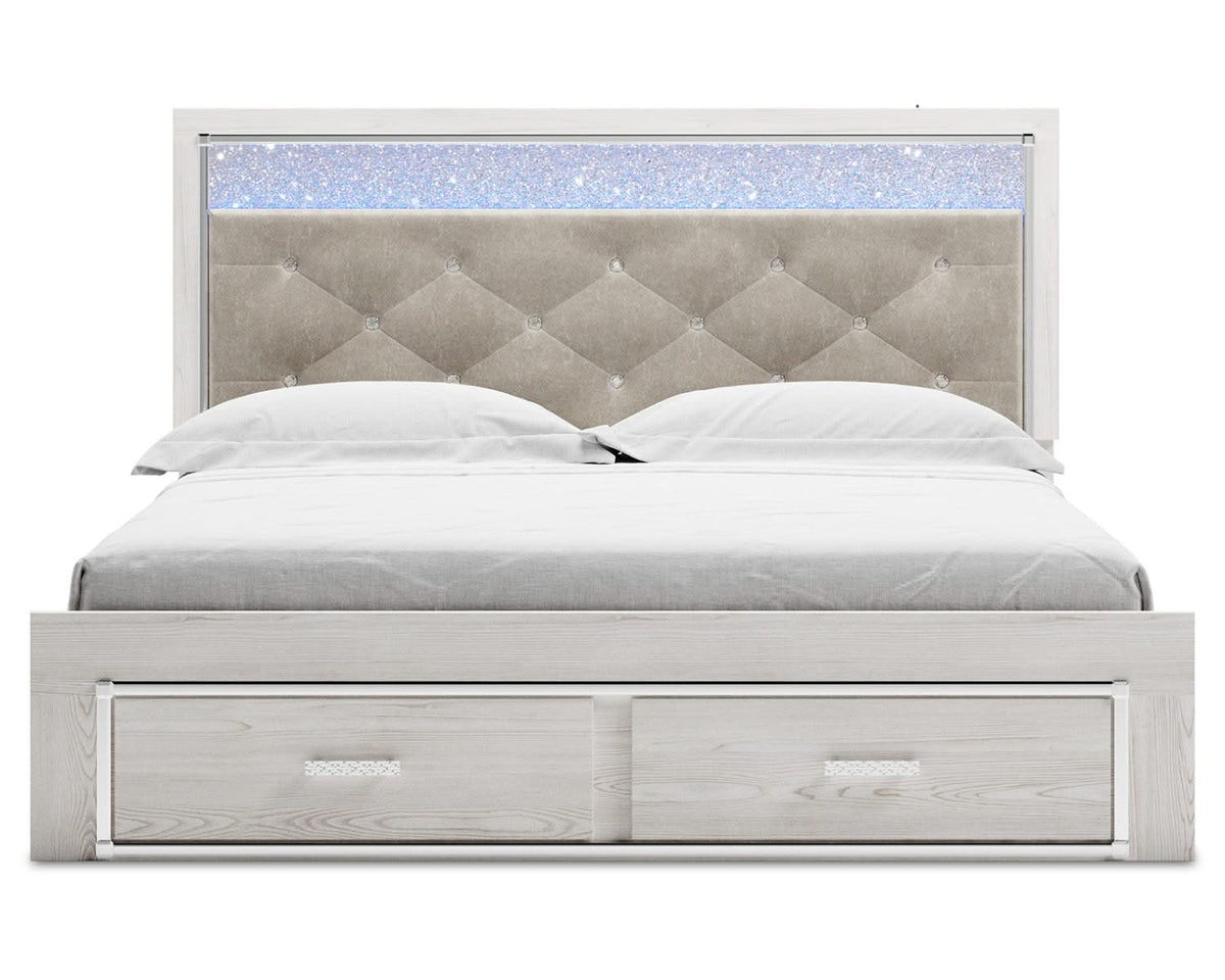 Cama tapizada con almacenaje Altyra King