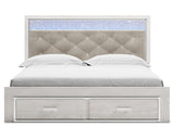 Cama tapizada con almacenaje Altyra King