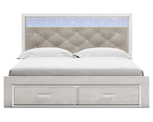 Cama tapizada con almacenaje Altyra King
