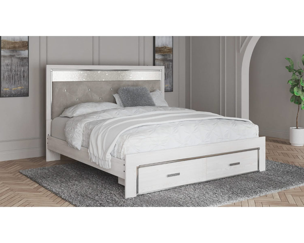 Cama tapizada con almacenaje Altyra King