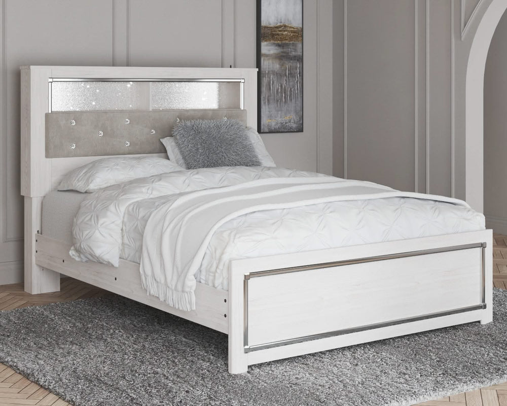 Cama con librería Altyra Queen con paneles