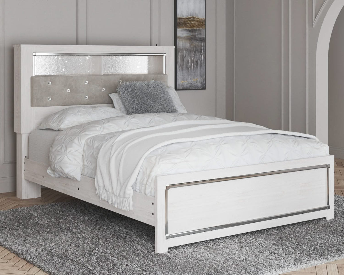Cama con librería Altyra Queen con paneles