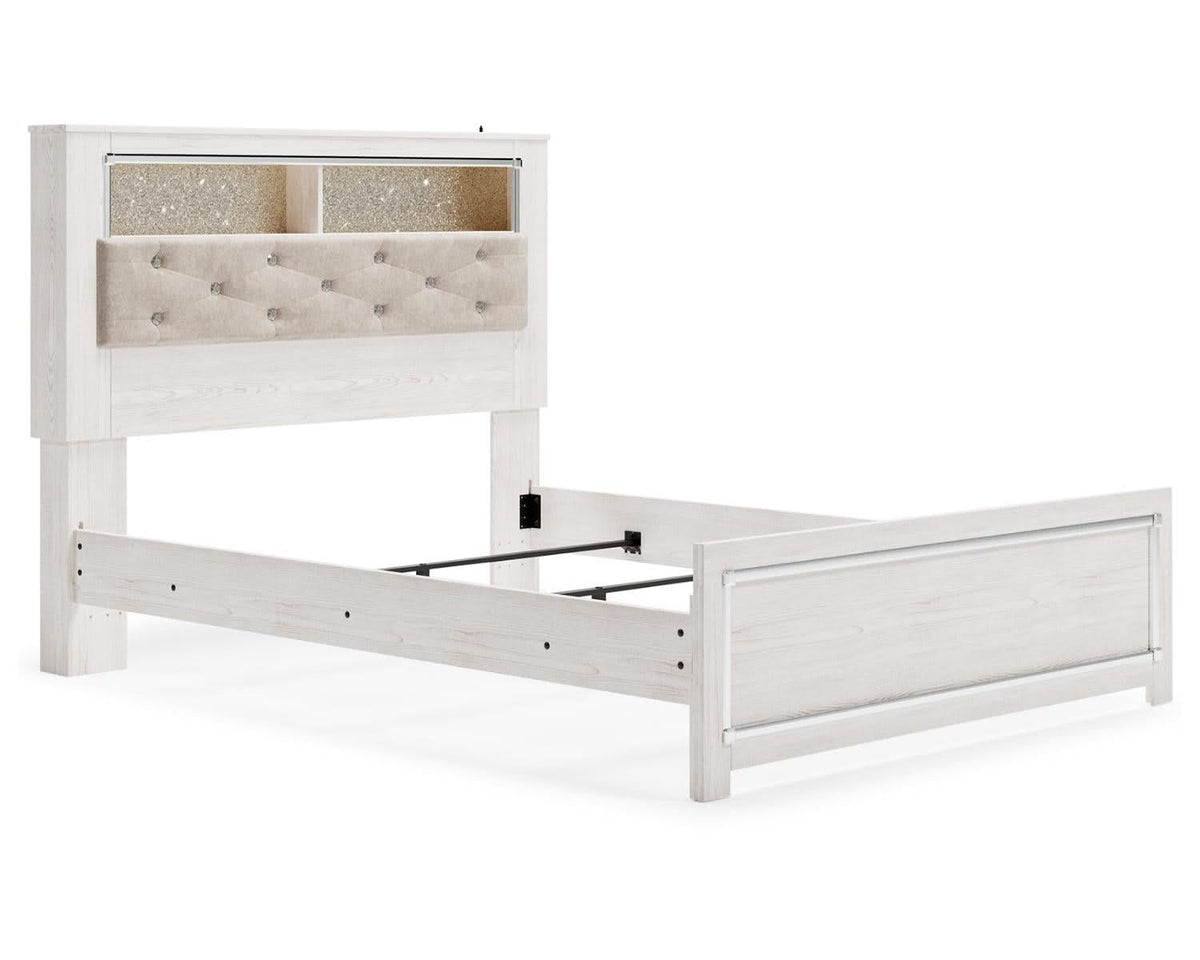 Cama con librería Altyra Queen con paneles