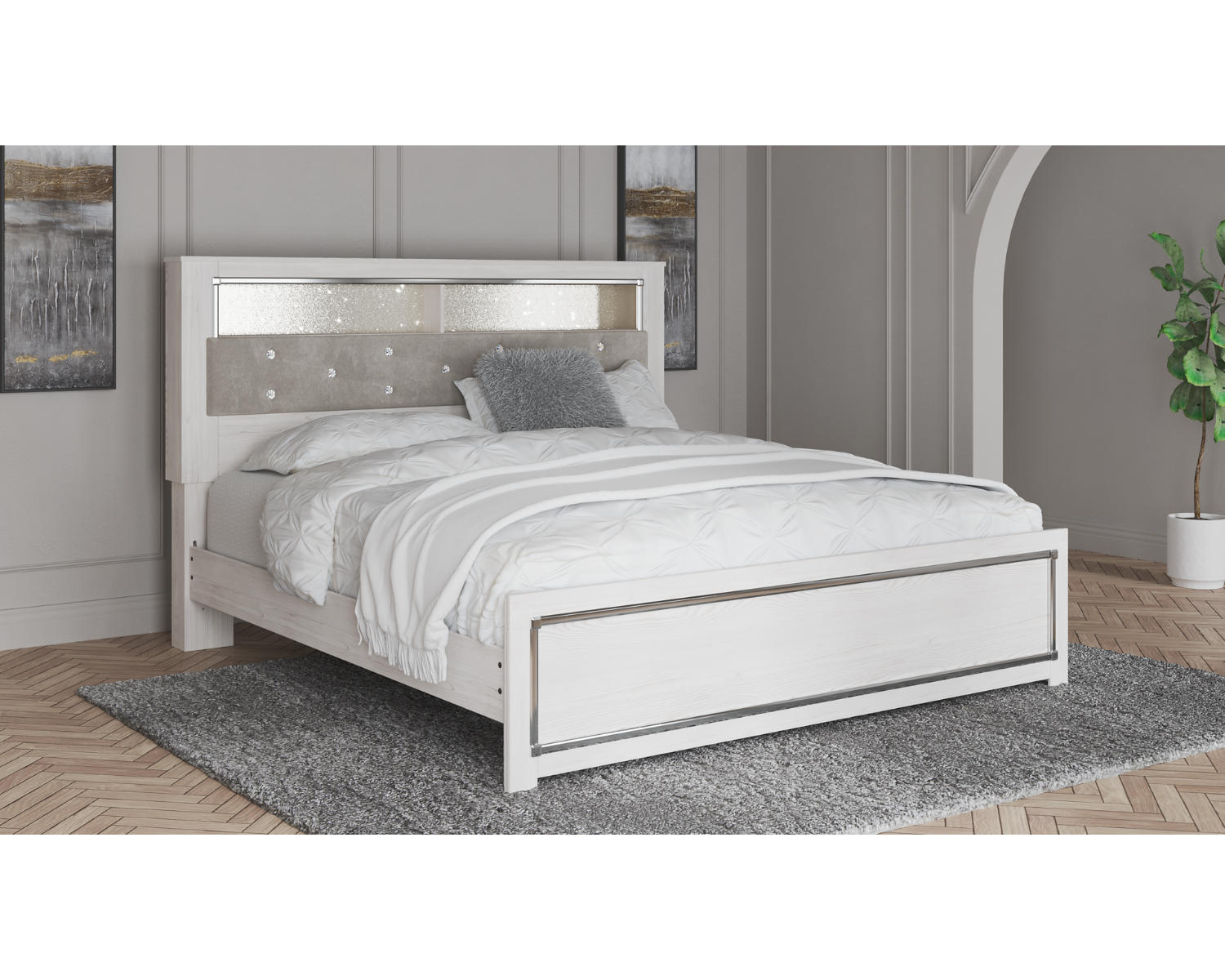 Altyra King Panel Bookcase Bed