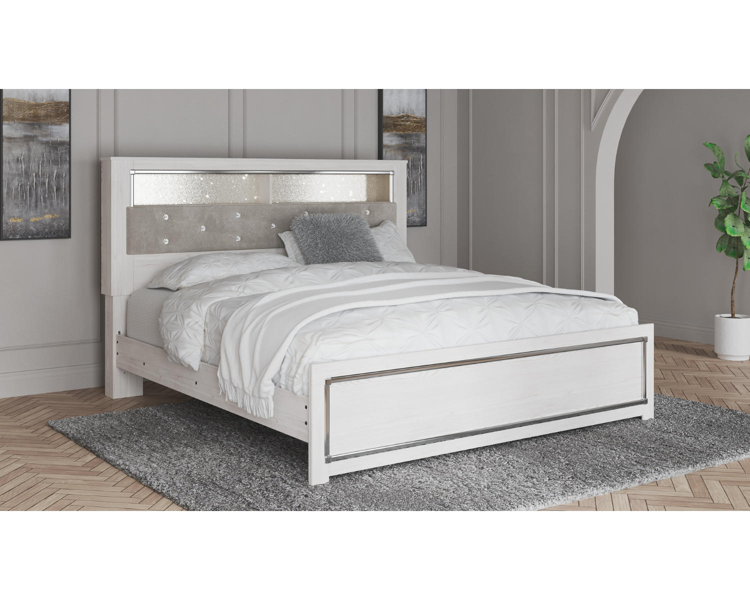 Altyra King Panel Bookcase Bed