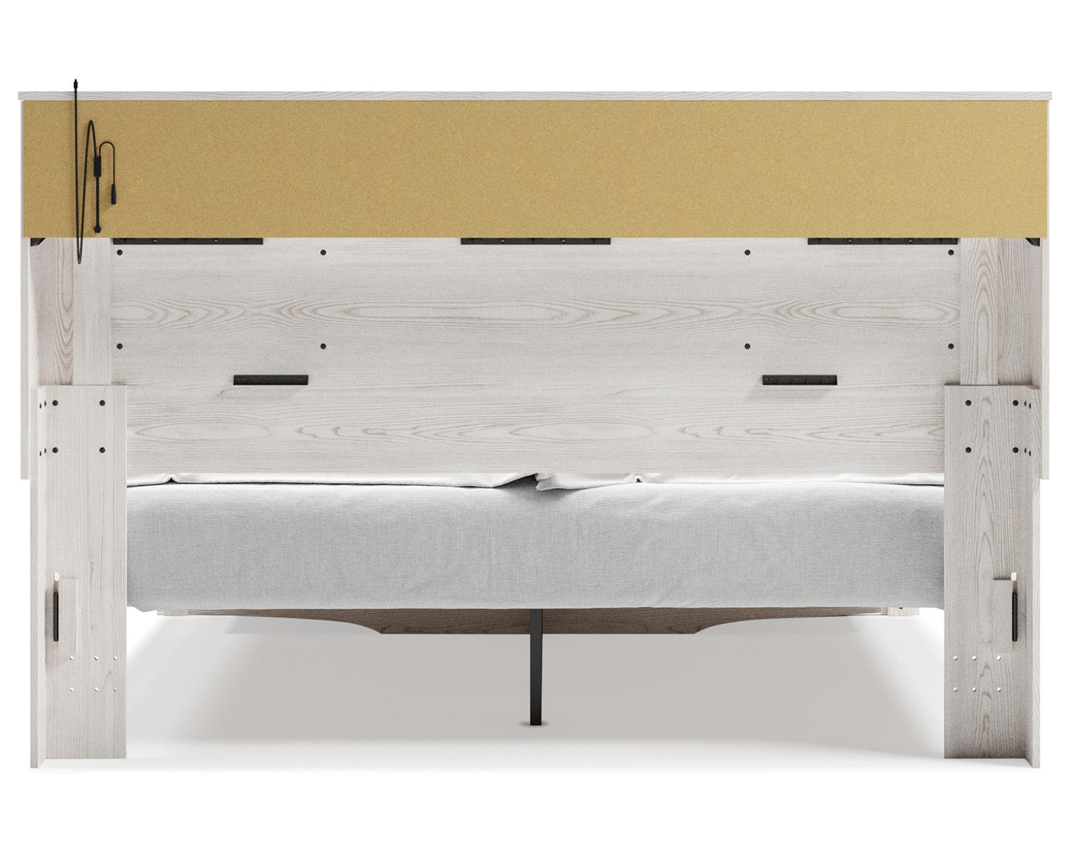 Altyra King Upholstered Bookcase Bed with Storage