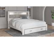 Altyra King Upholstered Bookcase Bed with Storage