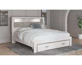Altyra King Upholstered Bookcase Bed with Storage