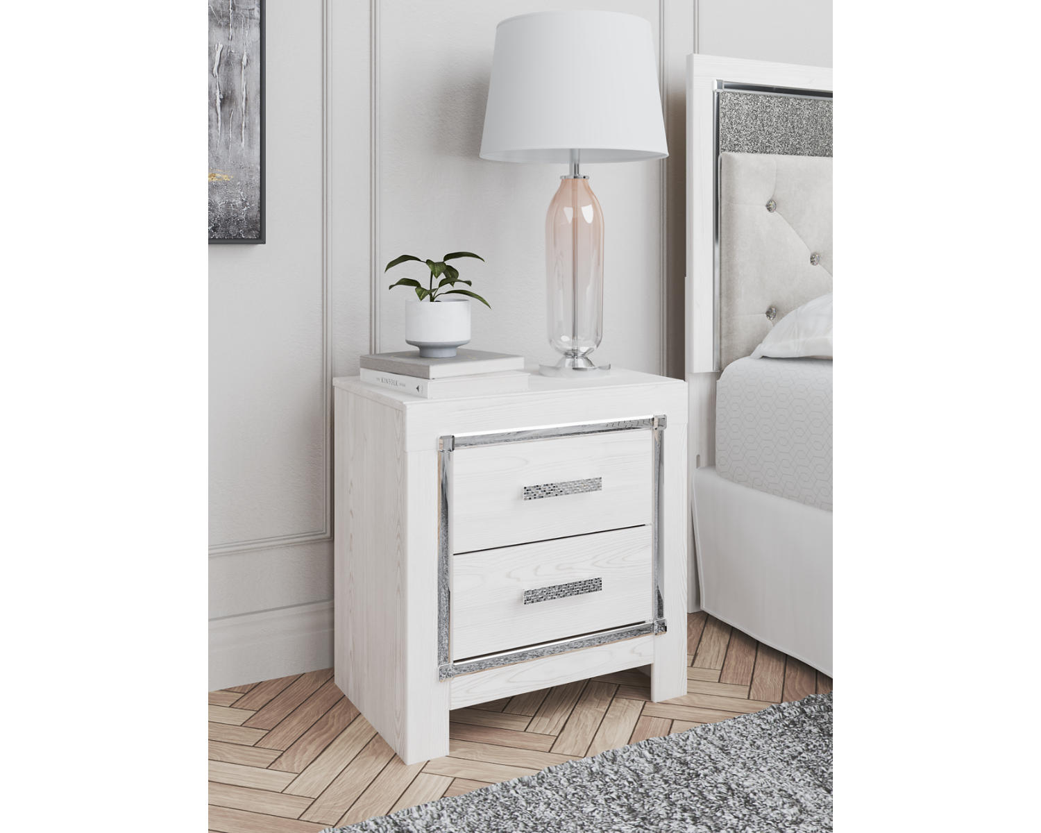 Altyra Queen Storage Bed, Dresser Mirror, Chest and 2 Nightstands