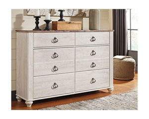 Willowton Queen Sleigh Bed, Dresser and Nightstand