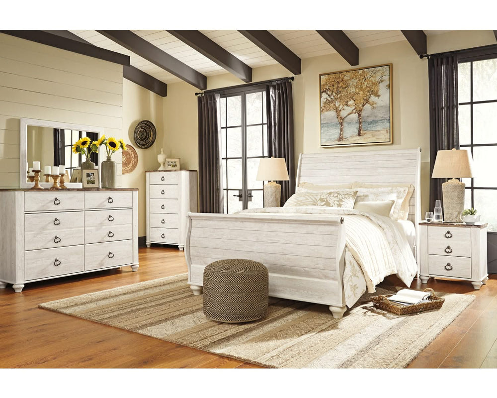 Willowton Queen Sleigh Bed