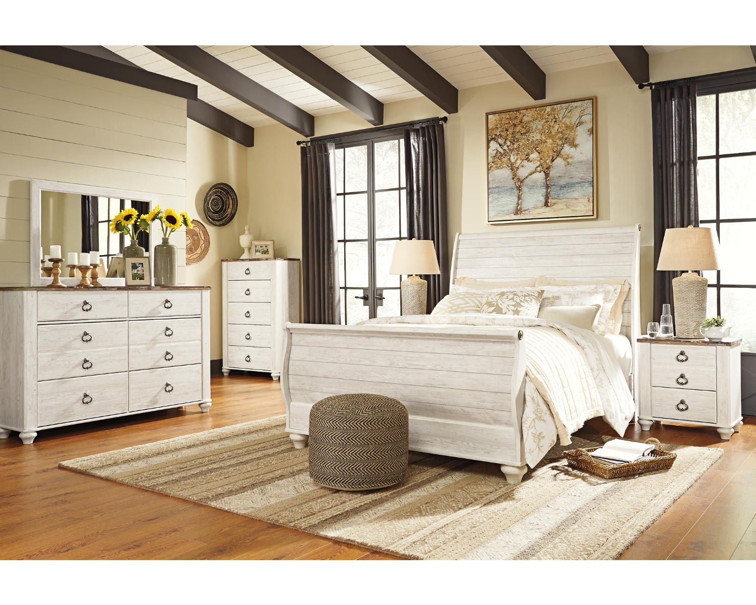 Willowton Queen Sleigh Bed