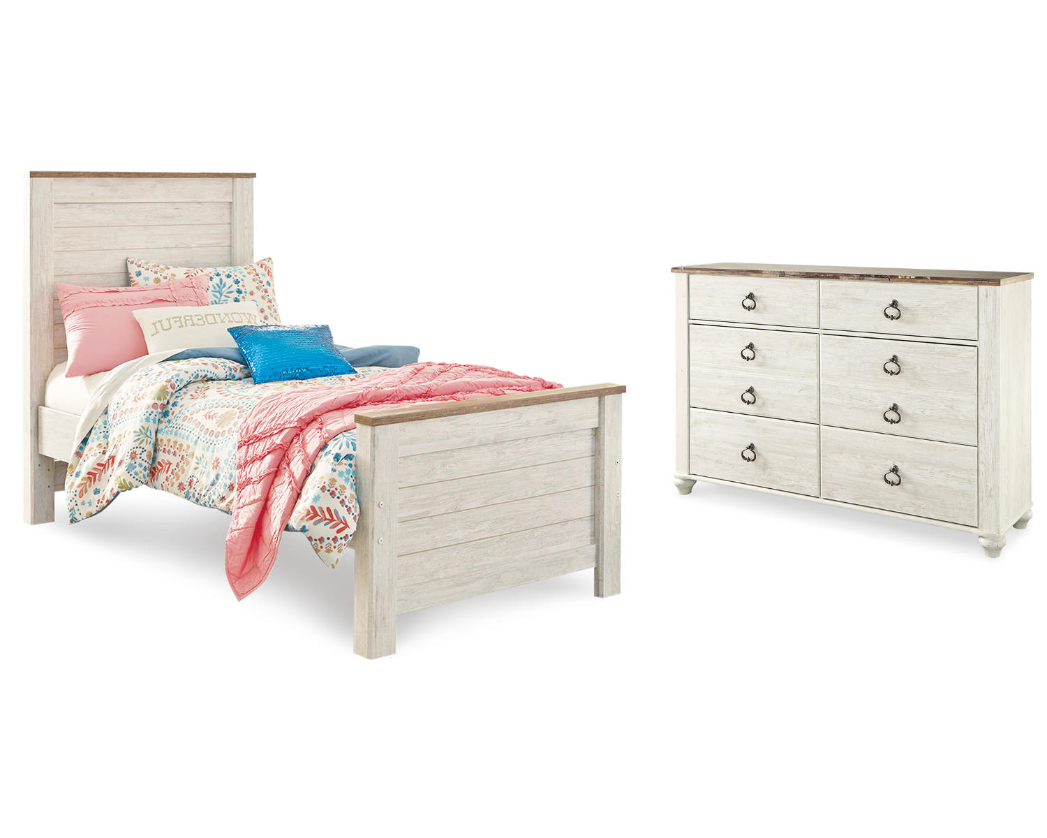 Willowton Twin Panel Bed and Dresser