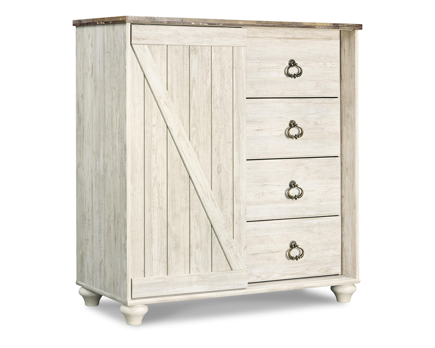 Willowton Queen Sleigh Bed, Dresser and Chest