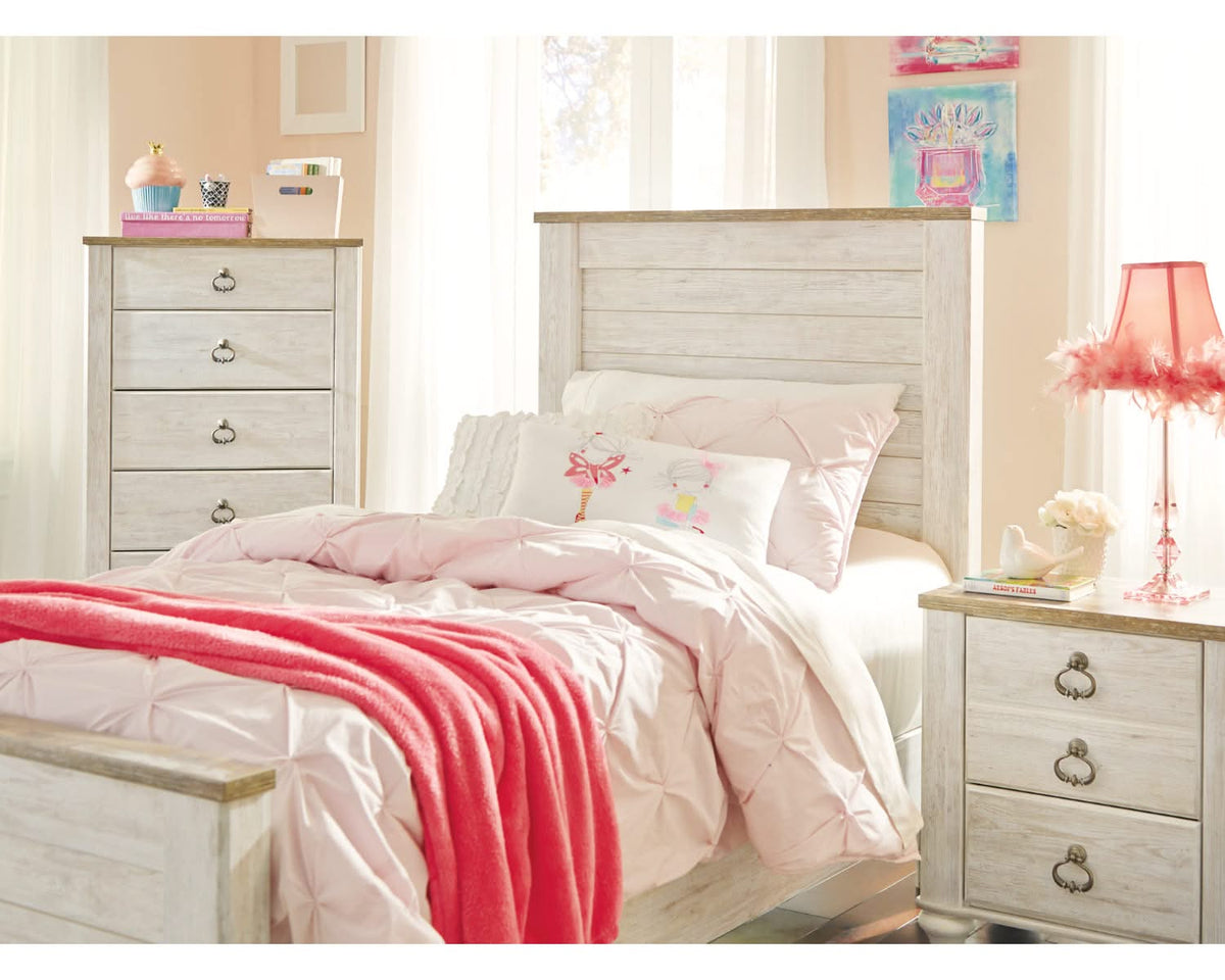 Cama individual con paneles Willowton