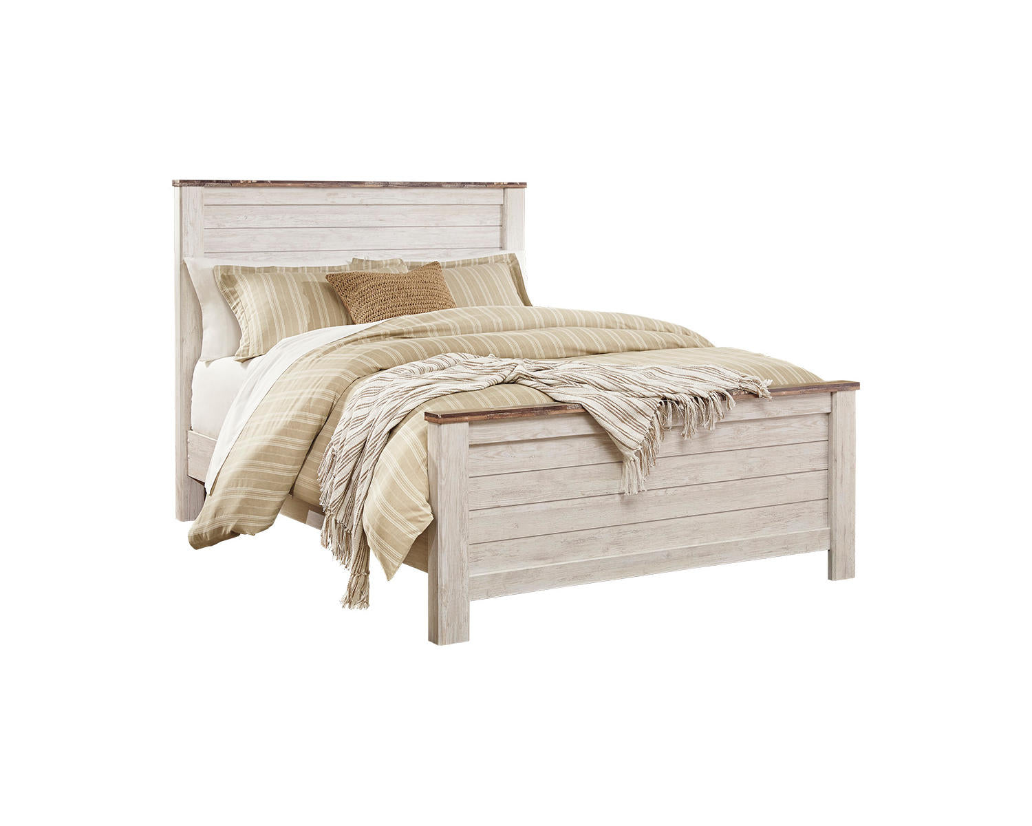 Willowton Queen Panel Bed, Dresser, Mirror, Chest and 2 Nightstands