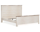 Cama Willowton King con paneles, tocador, espejo y mesita de noche
