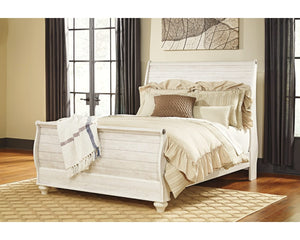 Willowton Queen Sleigh Bed, Dresser and Nightstand
