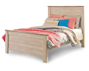 Willowton Full Panel Bed and Nightstand