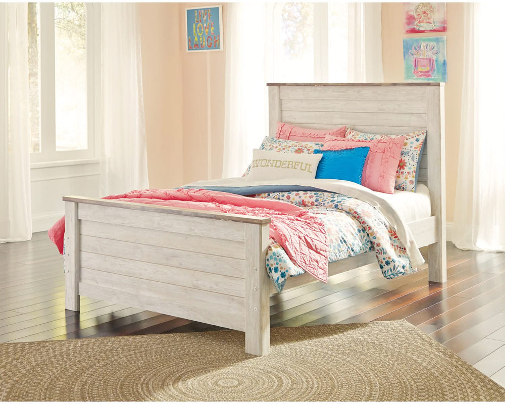 Willowton Full Panel Bed and Nightstand