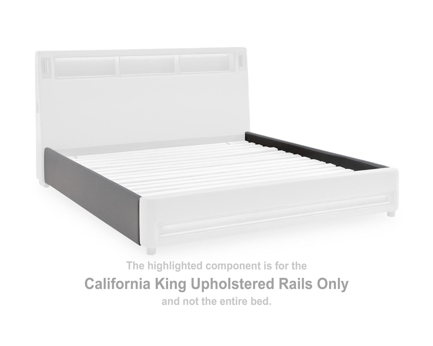 Verishaw California King Upholstered Rails