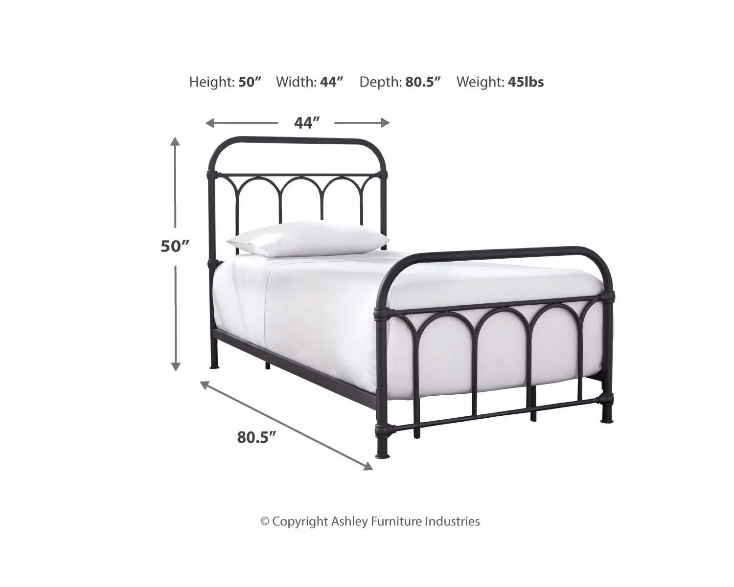 Nashburg Twin Metal Bed