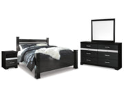 Starberry King Poster Bed, Dresser, Mirror and Nightstand