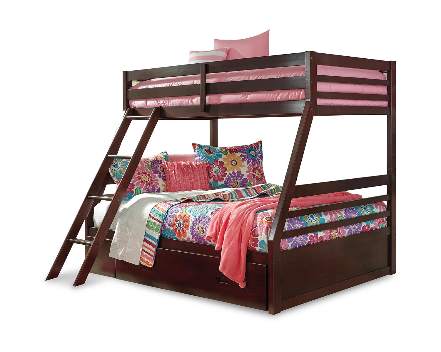 Halanton Twin over Full Bunk Bed with 1 Large Storage Drawer