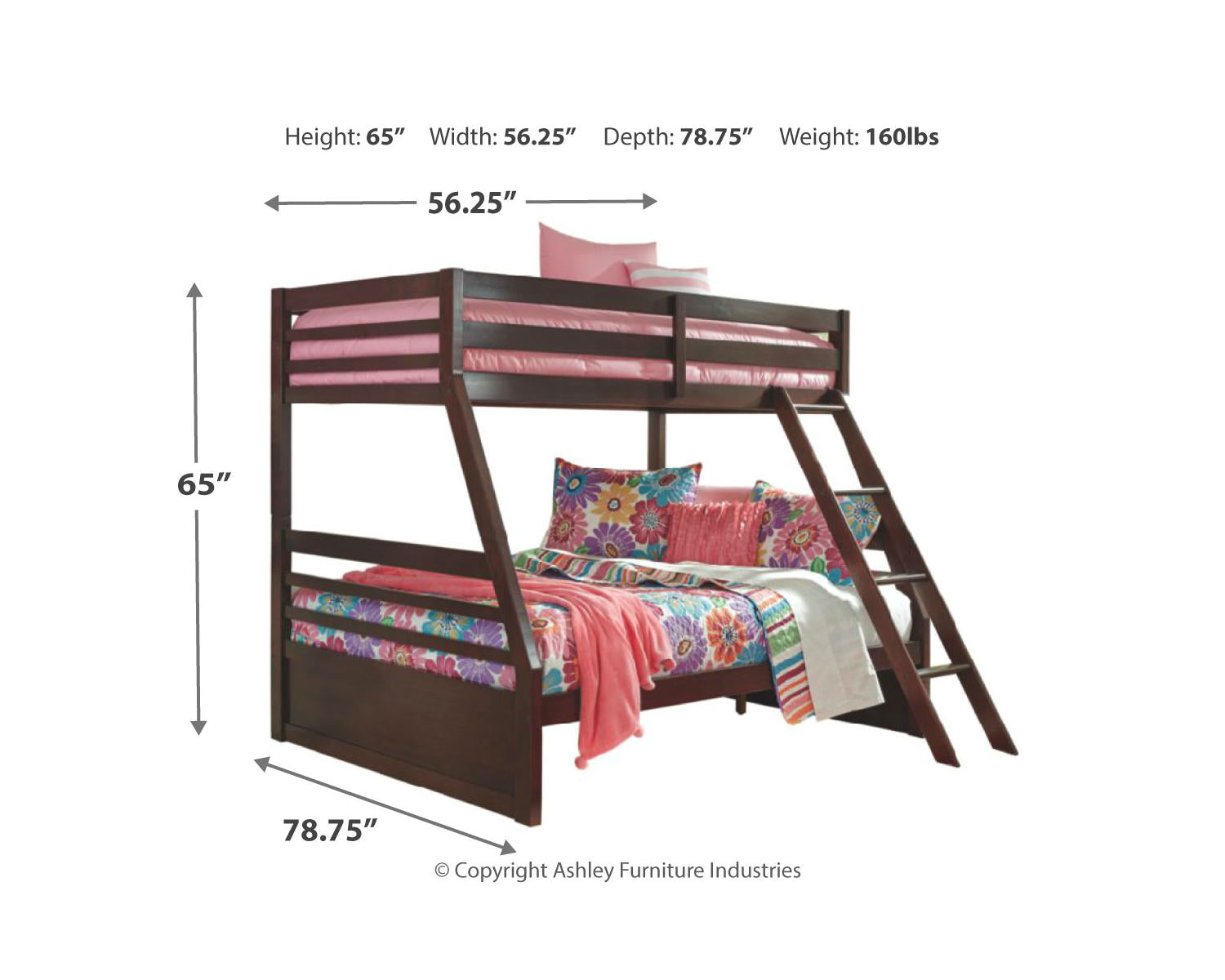 Halanton Twin over Full Bunk Bed