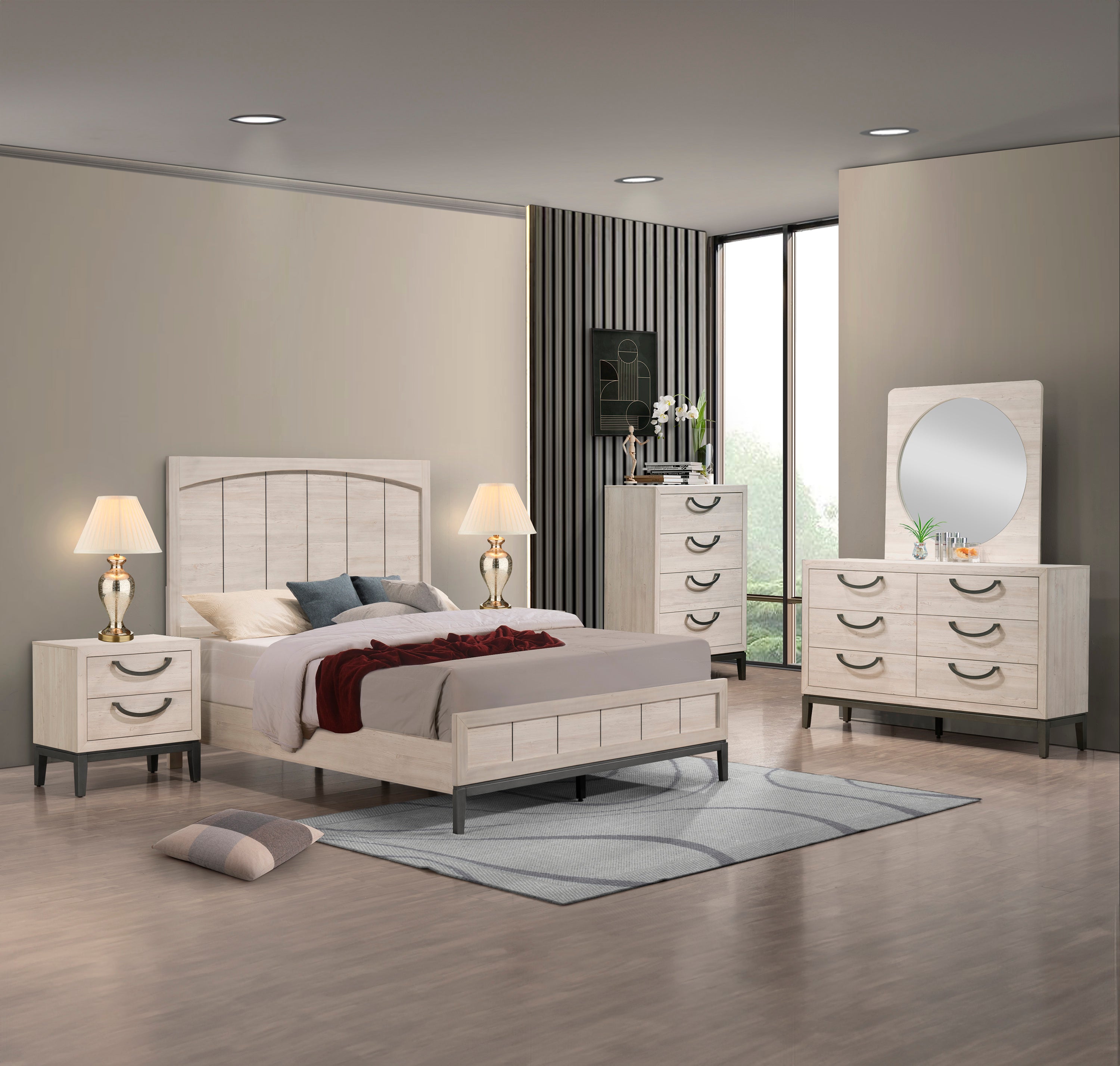 VEDA QUEEN HEADBOARD/FOOTBOARD