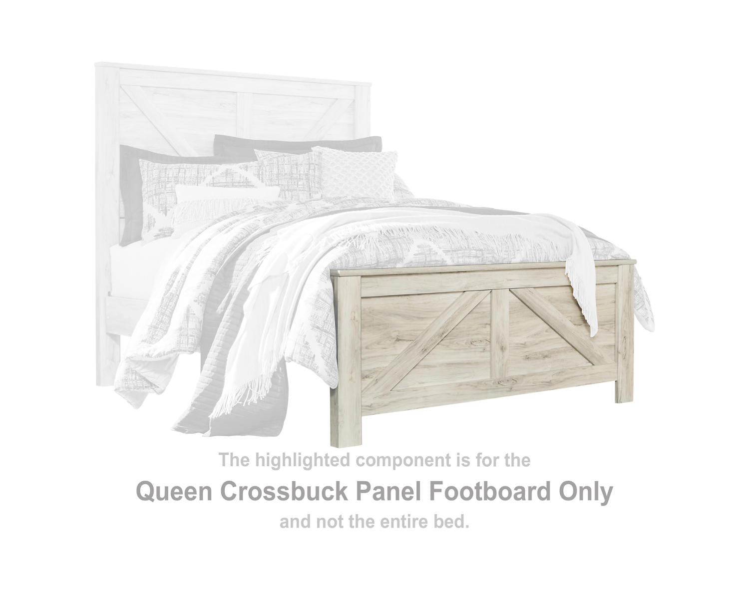 Bellaby Queen Crossbuck Panel Footboard