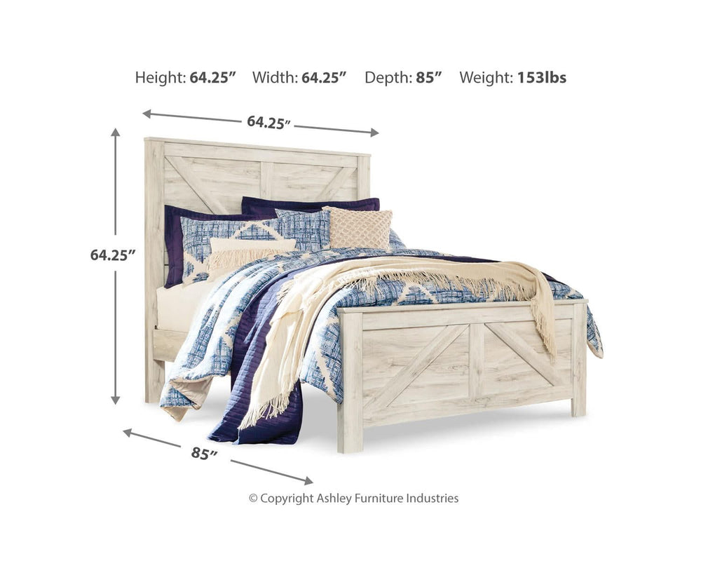 Cama Queen Bellaby con paneles Crossbuck