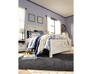 Cama Queen Bellaby con paneles Crossbuck