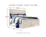 Bellaby King Crossbuck Panel Bed, Dresser, Mirror, and Nightstand