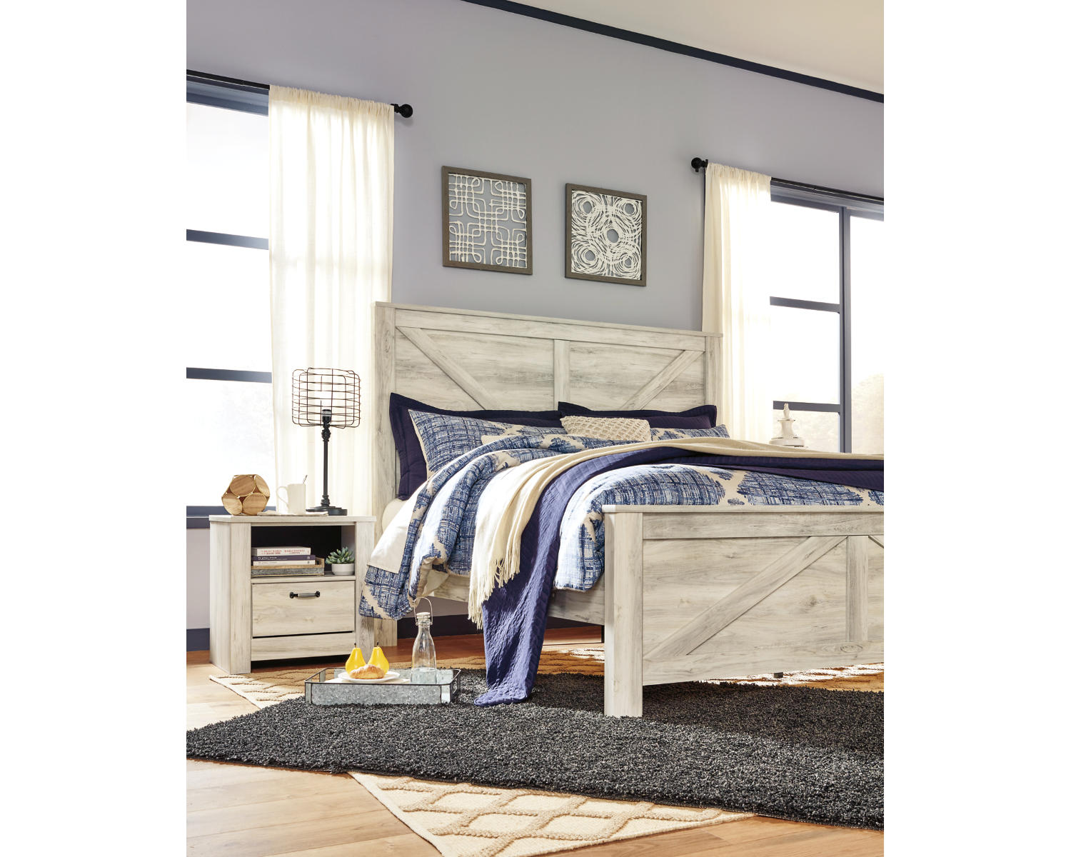 Bellaby King Crossbuck Panel Bed