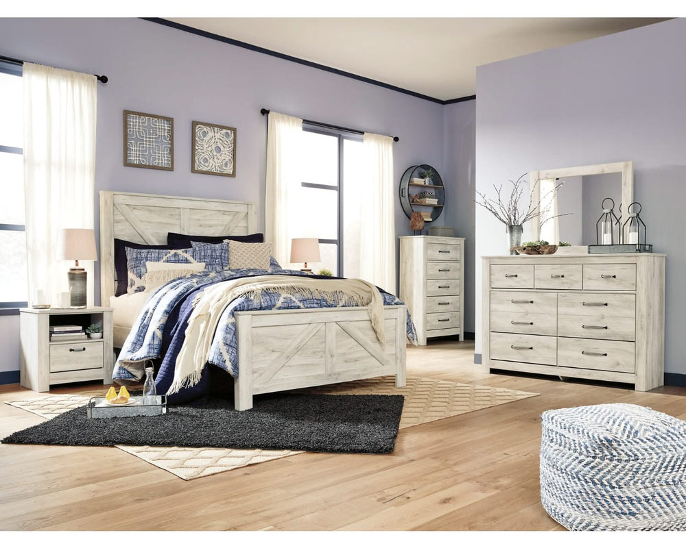 Cama Queen Bellaby con paneles Crossbuck