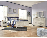 Bellaby King Crossbuck Panel Bed, Dresser, Mirror, and Nightstand