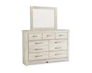 Bellaby King Panel Storage Bed, Dresser, Mirror and Nightstand