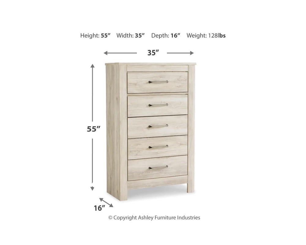 Bellaby Queen Panel Bed, Dresser, Mirror, Chest and 2 Nightstands
