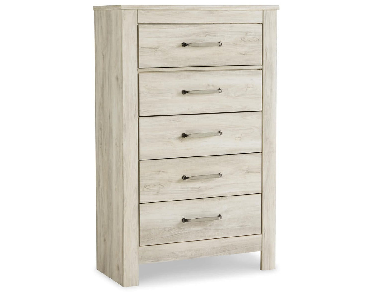 Bellaby Queen Panel Bed, Dresser, Mirror, Chest and 2 Nightstands