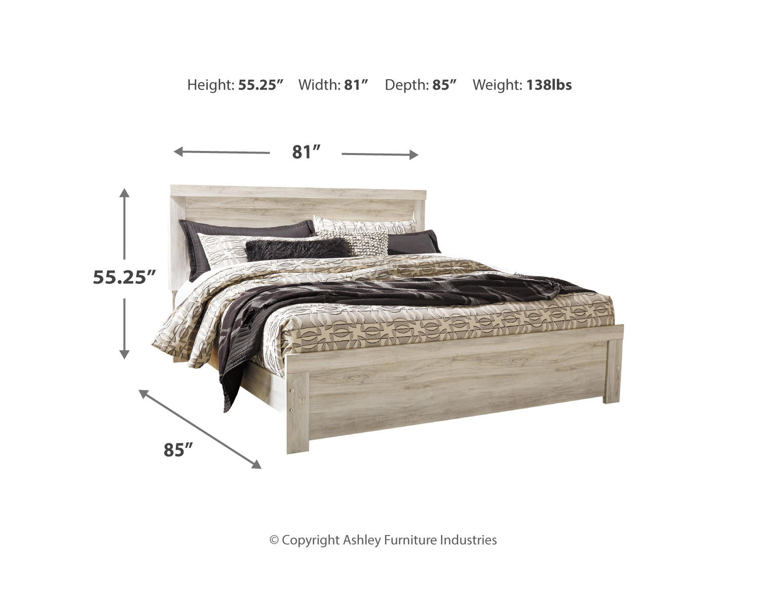 Bellaby King Panel Bed, Dresser, Mirror and 2 Nightstands