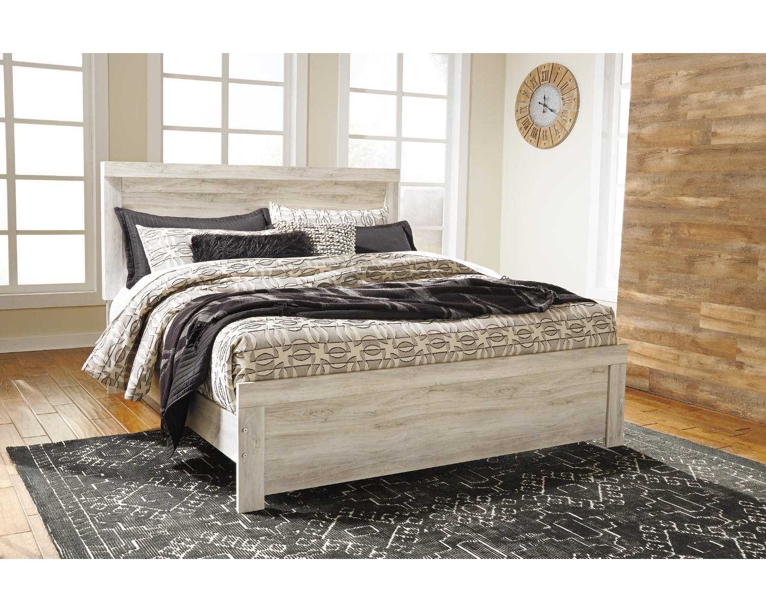 Bellaby King Panel Bed, Dresser, Mirror and 2 Nightstands