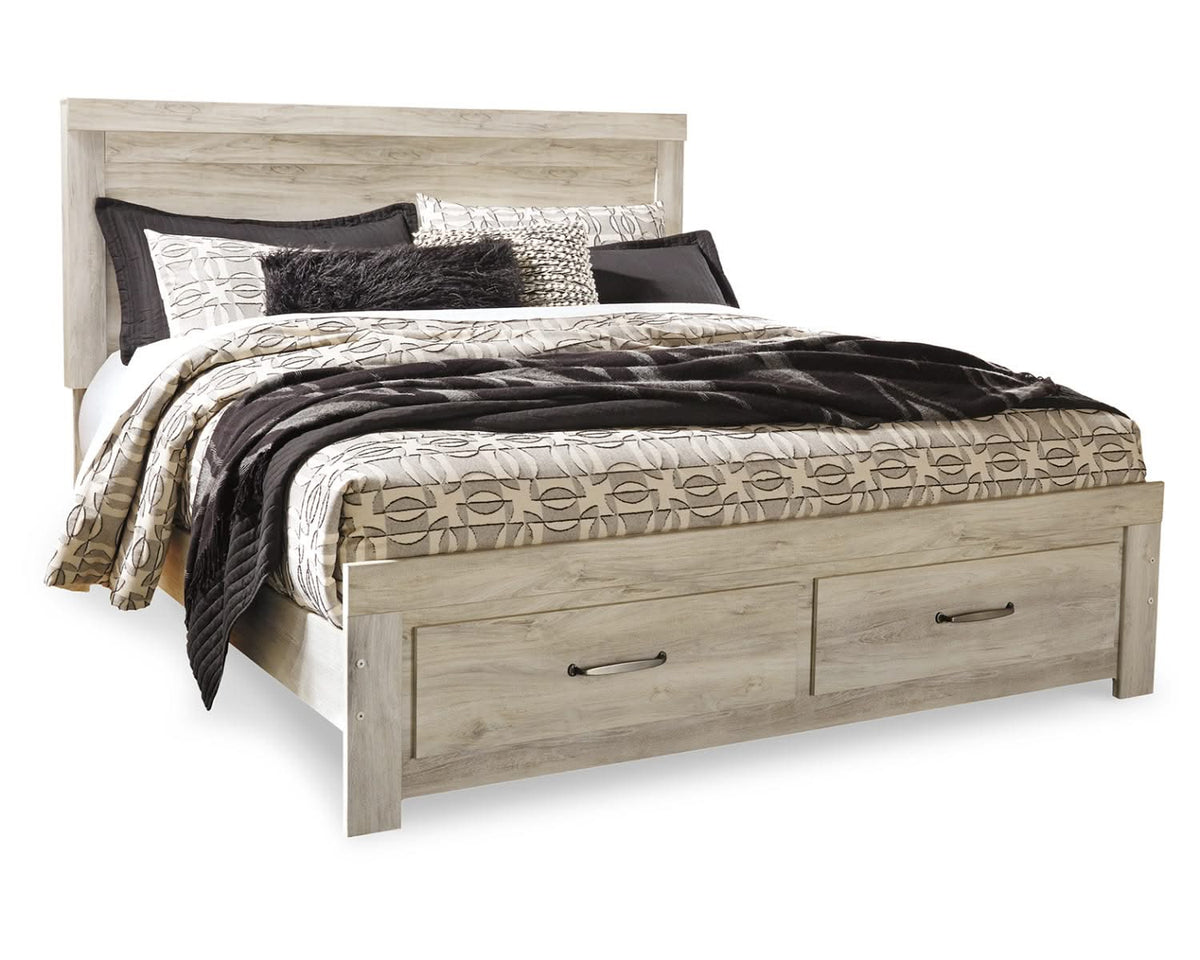Bellaby King Panel Storage Bed, Dresser, Mirror and 2 Nightstands