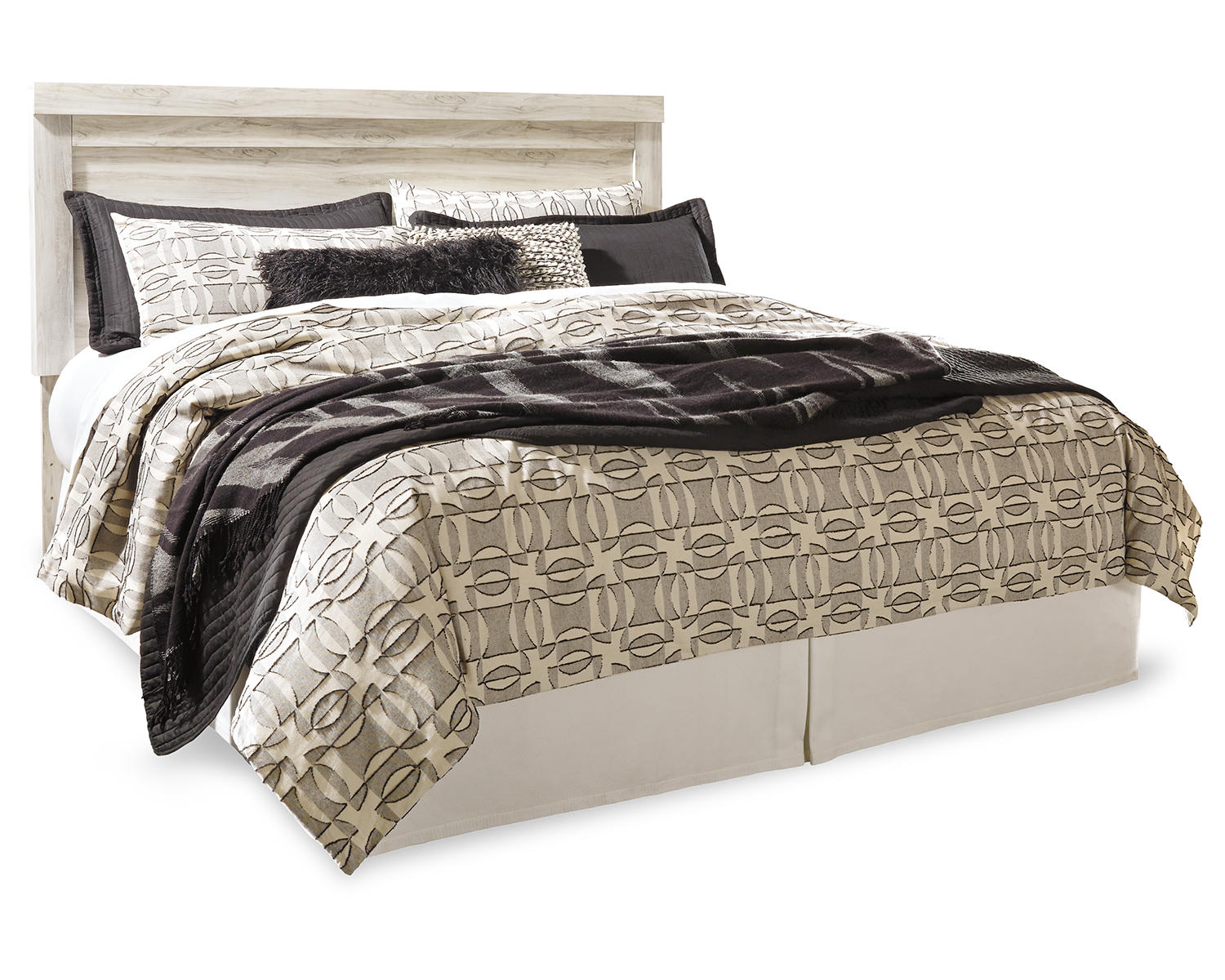 Bellaby King Panel Storage Bed, Dresser, Mirror and Nightstand