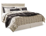 Bellaby King Panel Storage Bed, Dresser, Mirror and Nightstand
