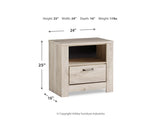Bellaby King Panel Storage Bed, Dresser, Mirror and Nightstand