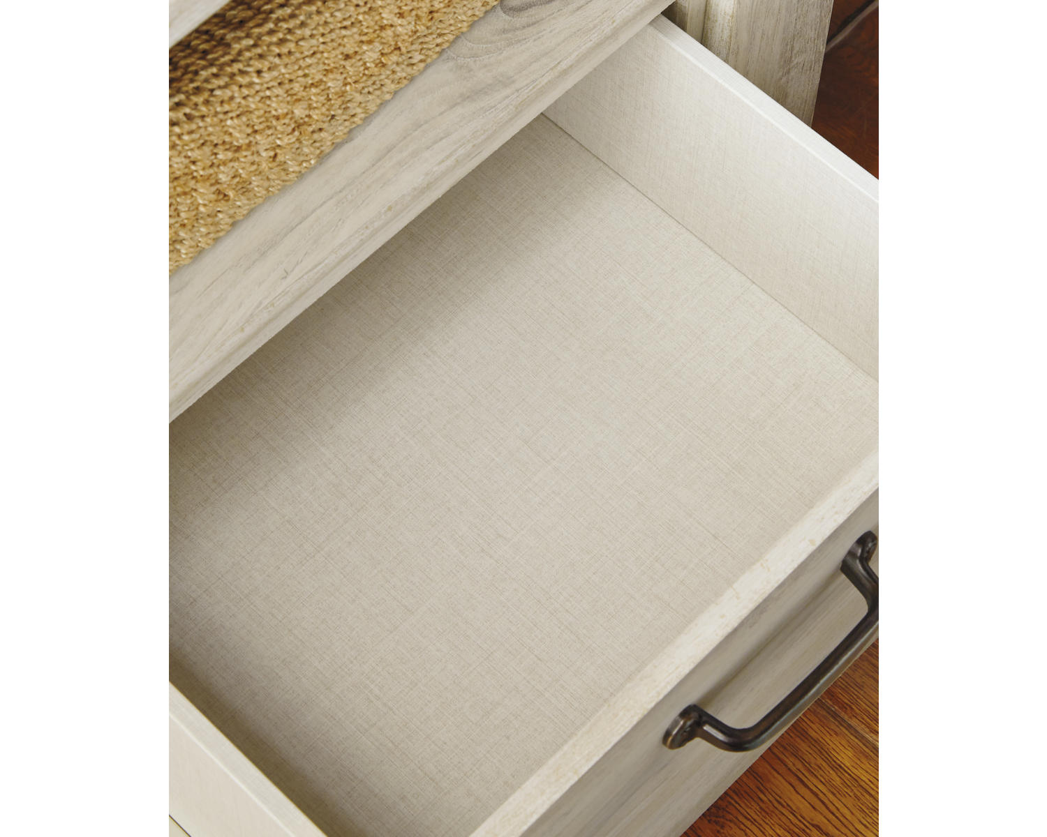 Bellaby King Panel Storage Bed, Dresser, Mirror and 2 Nightstands