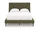 Cama Queen tapizada Chirason con listones enrollables