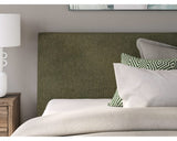 Cama Queen tapizada Chirason con listones enrollables