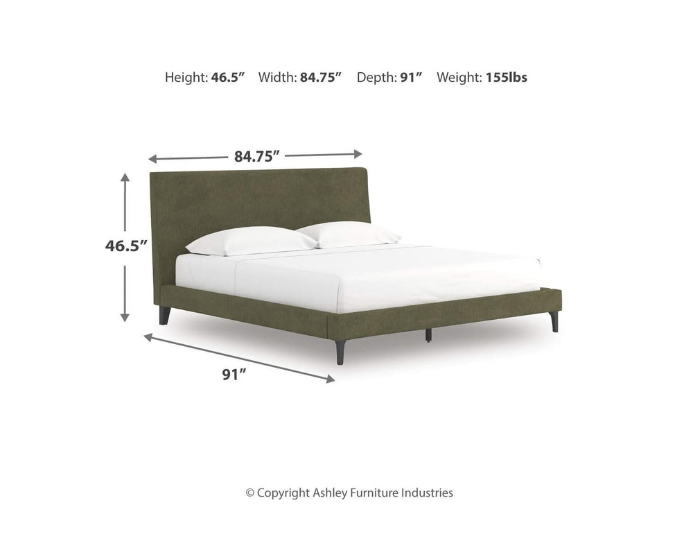 Chirason King Upholstered Bed with Roll Slats